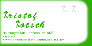 kristof kotsch business card